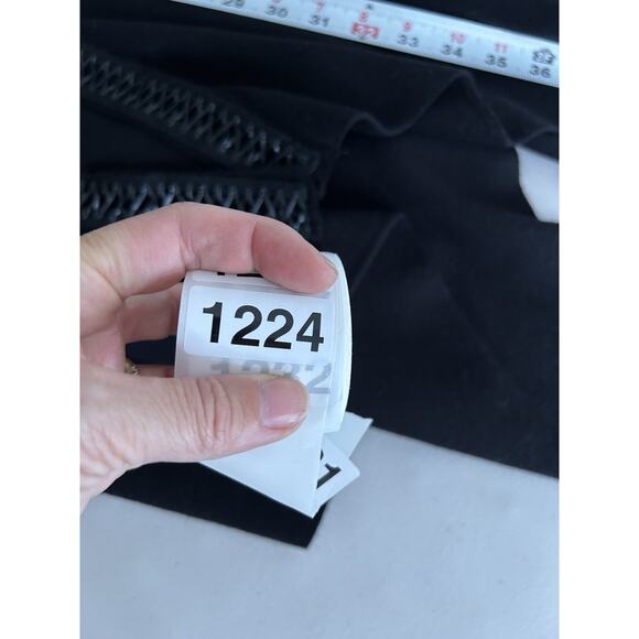 Joseph Ribkoff Vest Sweater Cardigan Leather Trim Witchy Goth Cascade Black 14 - Picture 9 of 9